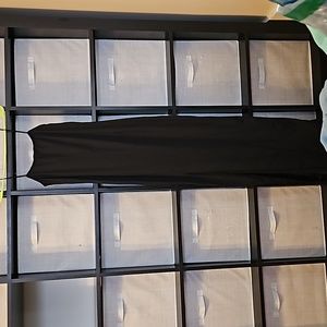 Strappy full length black dress